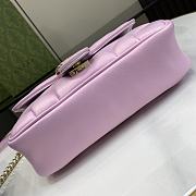 Gucci marmont small pink iridescent leather bag - 2