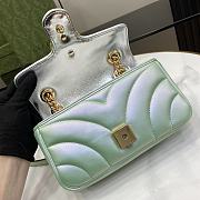 Gucci marmont small green iridescent leather bag - 4