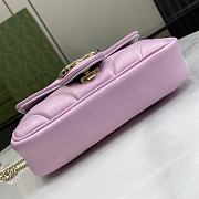 Gucci marmont mini pink iridescent leather bag - 5