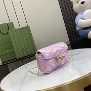 Gucci marmont mini pink iridescent leather bag - 4