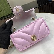 Gucci marmont mini pink iridescent leather bag - 3