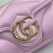 Gucci marmont mini pink iridescent leather bag - 2