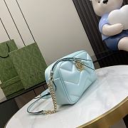 Gucci marmont green iridescent shoulder bag - 5