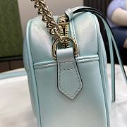 Gucci marmont green iridescent shoulder bag - 3