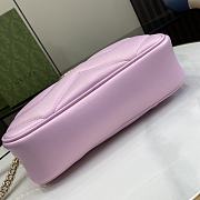 Gucci marmont pink iridescent shoulder bag - 4