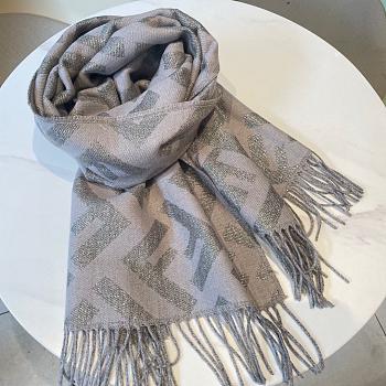 Fendi FF gray scarf