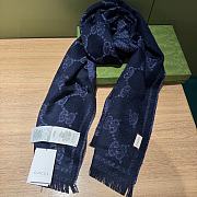 Gucci GG blue scarf - 1