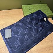 Gucci GG blue scarf - 2