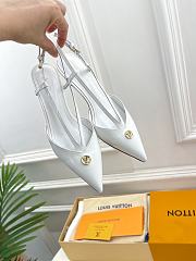 Louis Vuitton lv slingback white heels - 5