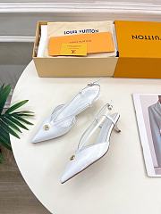 Louis Vuitton lv slingback white heels - 4