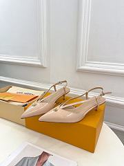 Louis Vuitton lv slingback beige heels - 5