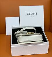 Celine Besace white leather chain bag - 3