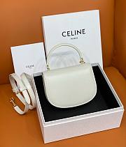 Celine Besace white leather chain bag - 2