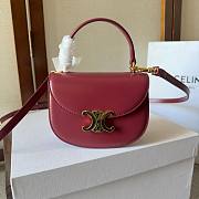 Celine Besace red leather chain bag - 1