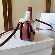 Celine Besace red leather chain bag - 5