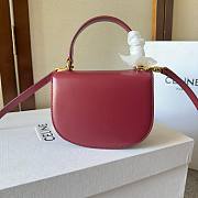 Celine Besace red leather chain bag - 4