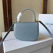 Celine Besace blue leather chain bag - 4