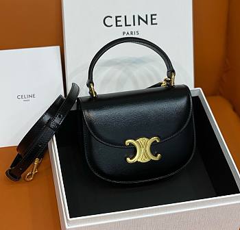 Celine Besace black  leather chain bag 