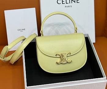 Celine Besace yellow leather chain bag