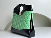 Chanel 23A patent green leather 31 bag - 5