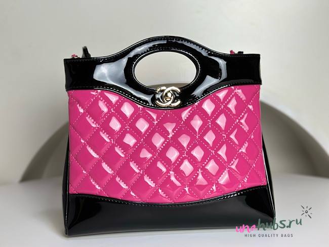 Chanel 23A patent pink leather 31 bag - 1