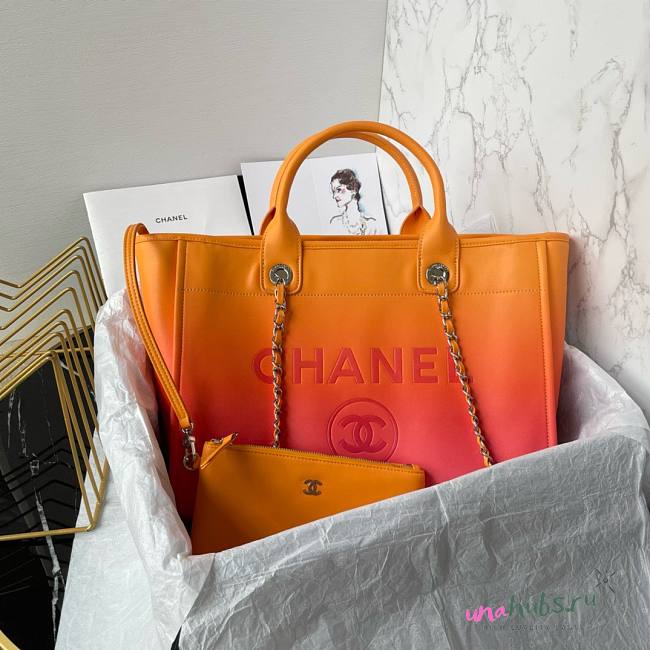 Chanel orange A66941 large shopping bag - 1