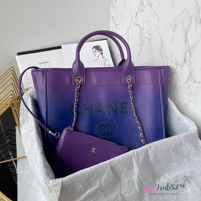 Chanel purple A66941 large shopping bag - 1