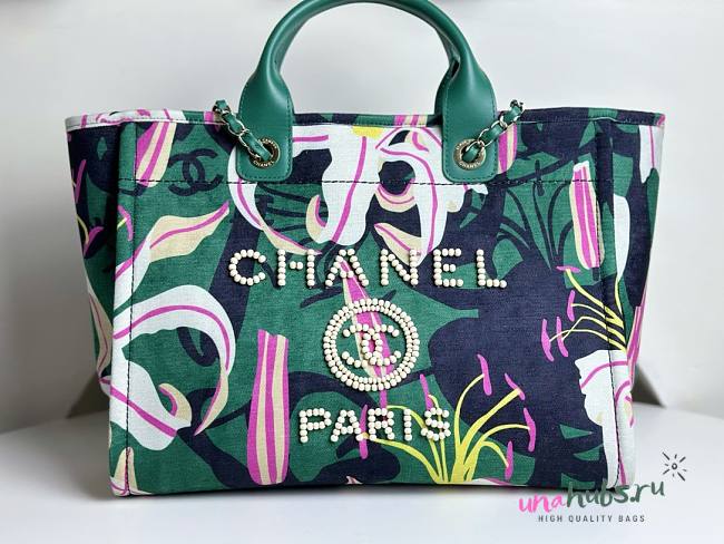 Chanel green A66941 large shopping bag - 1