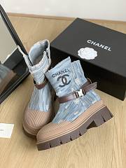 Chanel denim short boots - 1