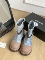 Chanel denim short boots - 4