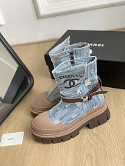 Chanel denim short boots - 5