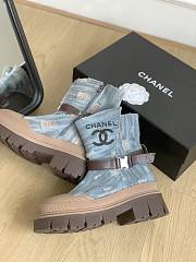 Chanel denim short boots - 3