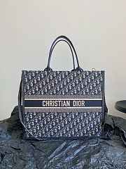 Large Dior Book Tote Leather Strap Bag - 4