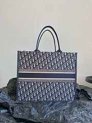 Large Dior Book Tote Leather Strap Bag - 3