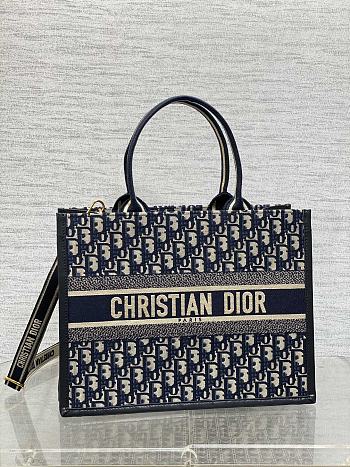 Dior Medium Book Tote Leather Strap Bag