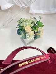 Dior red velvet slippers - 2