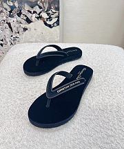 Dior black velvet slippers - 6