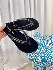 Dior black velvet slippers - 5