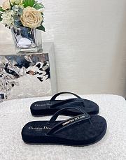 Dior black velvet slippers - 3