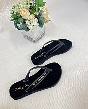 Dior black velvet slippers - 2