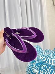 Dior purple velvet slippers - 2