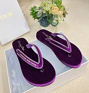 Dior purple velvet slippers - 1