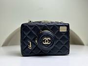 Chanel camera box black leather bag  - 1