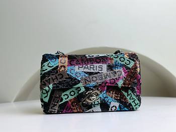 Chanel CF Sequins & Ruthenium-Finish Metal Multicolour Bag