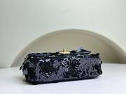 Chanel CF Black Sequin Small 25 Bag - 5