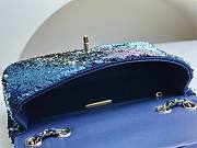 Chanel CF Multicolor Blue Sequins Lambskin Flap Bag - 2