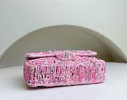 Chanel CF Multicolor Pink Sequins Lambskin Flap Bag - 4