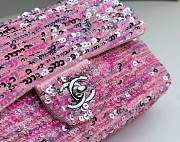 Chanel CF Multicolor Pink Sequins Lambskin Flap Bag - 5