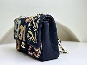 Chanel CF Black Fabric Lambskin Flap Bag - 3