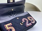 Chanel CF Black Fabric Lambskin Flap Bag - 4